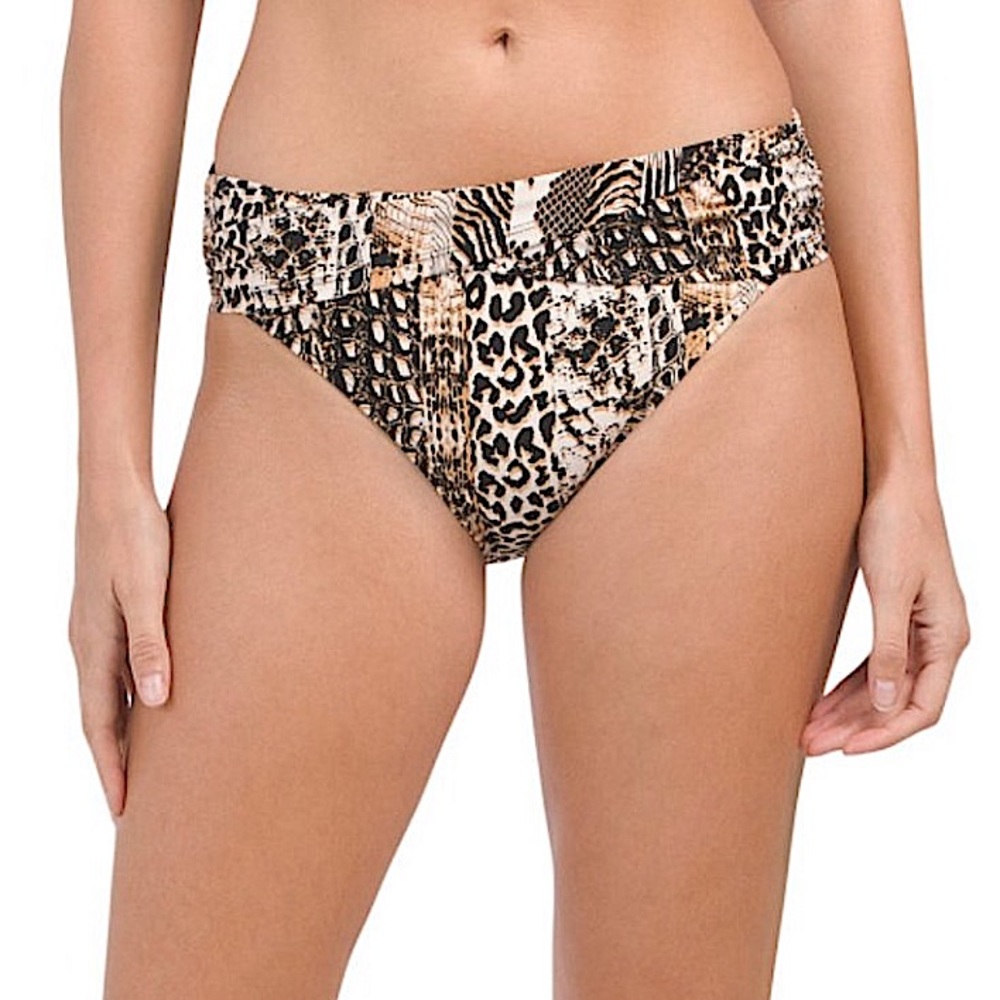 🆕 BLEU ROD BEATTIE Walk On The Wild Side Sarong Hipster Bikini Bottom Sz 14